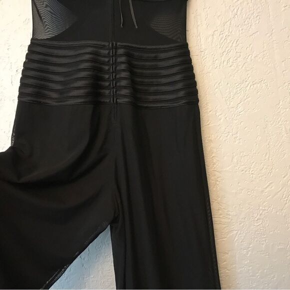 RARE Vintage Tadashi Black Chiffon Panel Pant Gown (M) - Picture 6 of 14